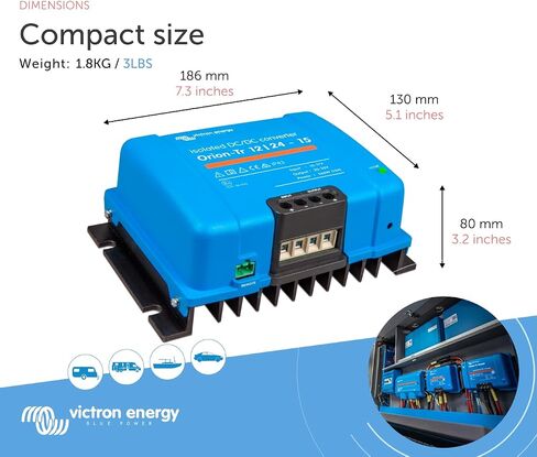 Victron Energy Orion-Tr DC to DC Converter - 48/48-Volt 8 amp 380-Watt - IP43 Protected - for Dual Battery Systems - Isolated in Kuwait