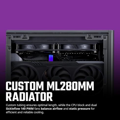 Cooler Master NR2 Pro Mini ITX - Intel Ultra 7 265F 2.4GHz (5.3 GHz Turbo) | GIGABYTE RTX 5070 TI 16GB و B860I AORUS PRO ICE | 32GB DDR5 6000MHz | 2TB Gen4 M.2 | wifi | ويندوز 11 | 280mm AIO Gaming PC in Kuwait