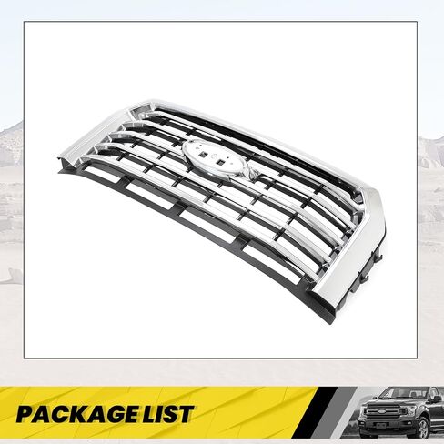 شبكة الوفير الأمامية Kuafu متوافقة مع استبدال Ford F-150 2015-2017 FORD F-150 لـ FO1200582 FL3Z8200EA GRILL Chrome Slvery in Saudi Arabia