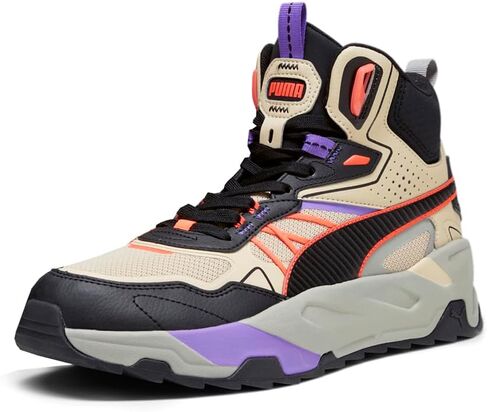Puma Mens Trinity Mid Hybrid Lace Up Sneakers Shoes Nature - Beige ، Gray in Saudi Arabia