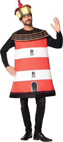 Rasta Imposta Lighthouse Halloween Costume Tunic with Light Up Headpiece Beacon Watchtower Dress Up Cosplay Party Costumes, Adult One Size in Saudi Arabia