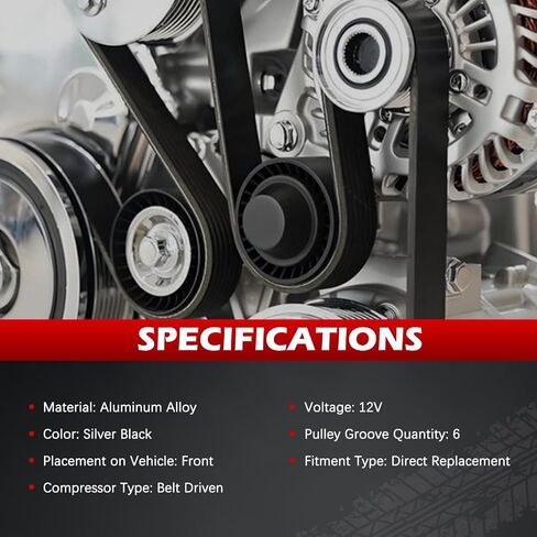 AC Compressor Fit for 2013-2018 Altima 2.5L l4 (Only fit SL or SV), Fit for QX60 Hybrid Plus 2018 2.5L Fit for QX60 Hybrid 2019 2.5L, with Clutch Replacement for 10000752, 140919, 140919NC, 2022517 in Saudi Arabia
