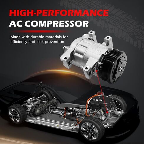 AC Compressor Fit for 2013-2018 Altima 2.5L l4 (Only fit SL or SV), Fit for QX60 Hybrid Plus 2018 2.5L Fit for QX60 Hybrid 2019 2.5L, with Clutch Replacement for 10000752, 140919, 140919NC, 2022517 in Saudi Arabia