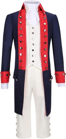Adult Colonial Outfit Cosplay Full Set Uniform in Saudi Arabia