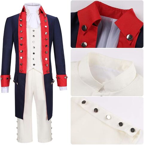 Adult Colonial Outfit Cosplay Full Set Uniform in Saudi Arabia