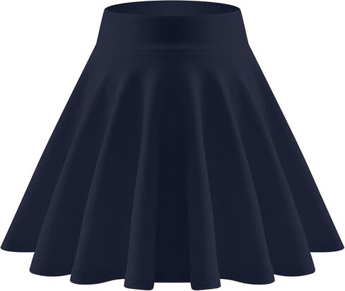 Girls Skirt School Uniform Skirts for Girls Casual Mini Flare Plain Pleated Stretch Waist Skater Skirt Red-Size5-6Y in Saudi Arabia