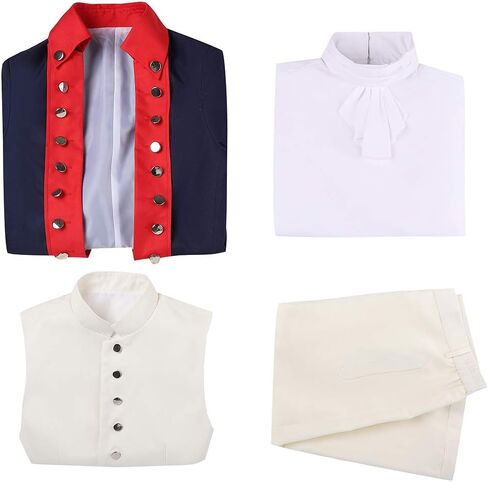 Adult Colonial Outfit Cosplay Full Set Uniform in Saudi Arabia