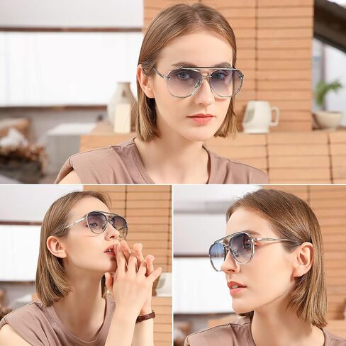 GTAND FASHION GOOD LRADIATIAT AVIATIATER نظارات شمسية للنساء نظارات شمس معدنية كلاسيكية عتيقة in Kuwait