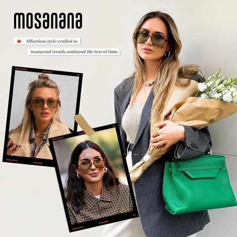 mosanana Retro Aviator Oversized Sunglasses for Women Men 2025 UV400 MS52481 in Saudi Arabia