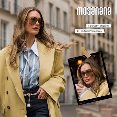 mosanana Retro Aviator Oversized Sunglasses for Women Men 2025 UV400 MS52481 in Saudi Arabia
