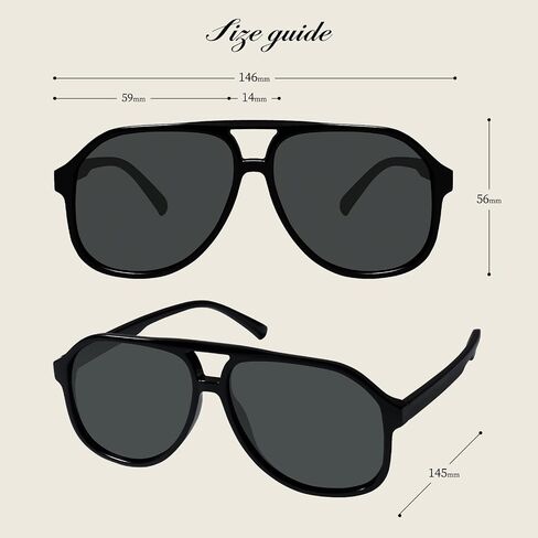 mosanana Retro Aviator Oversized Sunglasses for Women Men 2025 UV400 MS52481 in Saudi Arabia