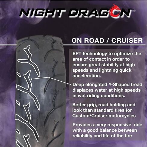 Pirelli Night Dragon 130/80B17 M/C 65H TL Cruiser Motorcycle Pront Tyre - Tuckion Traction and Talling for عالية الأداء مع سلسلة المفاتيح in Kuwait