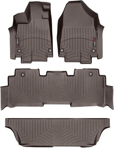Weathertech مخصص FIRELLOLERS لـ Honda Odyssey-مجموعة كاملة (441218-1-2-3) ، أسود in Kuwait