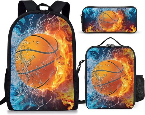 3pcs soccer backpack مجموعة للأولاد ، حقائب ظهر كبيرة الوزن مع صندوق الغداء وحالة القلم الرصاص ، حقيبة الكتب الرياضية الرائعة للأطفال ، والعودة إلى حقيبة الظهر للمدرسة للمدرسة الابتدائية والمتوسطة - 01 in Kuwait