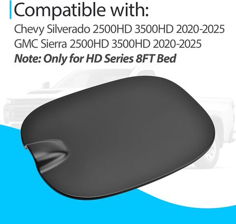 84736200 Fuel Tank Filler Cap Door متوافق مع Chevy Silverado 2500 3500 HD و GMC Sierra 2500 3500 HD 2019-2025 استبدال 84673151 84749791 ، فقط لسلسلة HD و 8 قدم المريخ مسبقًا in Saudi Arabia