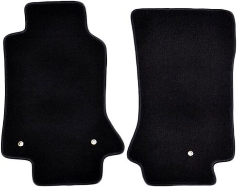 حصيرة الأرضية متوافقة مع 1997-2004 Chevy Corvette ، C5 Logo Factory Fitment Nylon Black 2PC Car Car Carpets Carpets Liner by Ikon Motorsports ، 1998 1999 2000 2001 2002 2003 in Saudi Arabia