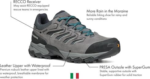 أحذية Moraine WP المقاومة للماء لـ Scarpa Men Frachpacking و Backpacking and Greating in Saudi Arabia