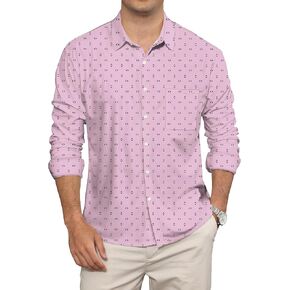 KYKU Mens Long Sleeve Shirt: Fashion Button Down Casual Shirts for Men with Pocket in Saudi Arabia