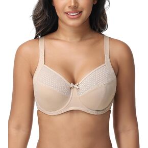 Women's Everyday Bra Underwire Lace Unpadded Push Up Bra Full Coverage for Plus Size Big Bust in Saudi Arabia