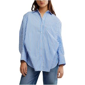 Free People Women's Sabine Striped Articulated Shirt in Saudi Arabia