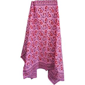 Hand BlockPrint Sarong Cotton Pink Color Sarong Women Sexy Bach Cover Up Women Pareo Cotton Sarong Indian Bikini Cover Size 44x72 Inch ssd526 in Saudi Arabia