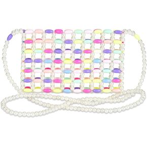 محفظة حفلات مطرزة بأحجار قلب قوس قزح للفتيات من iscream مقاس 16.5 سم × 11.43 سم in Kuwait