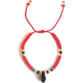 LUXURYGOLD888 Azabache Red Bracelet with Evil Eye (ADULT) / Pulsera De Azabache Para Adulto Rojo- B84 in Saudi Arabia