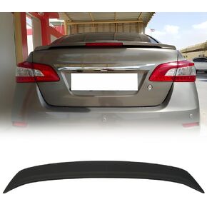Trunk Spoiler Compatible with 2013-2019 Nissan Sentra Sedan, ABS Matte Black Rear Trunk Tail Lid Racing Spoiler Wing W/Brake Light in Saudi Arabia