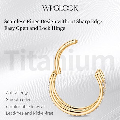 G23 Titanium مزدوج/ثنائي محارة محارة مجوهرات: حلقات طوق الأنف 16G in Kuwait