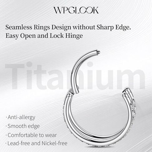 G23 Titanium مزدوج/ثنائي محارة محارة مجوهرات: حلقات طوق الأنف 16G in Kuwait