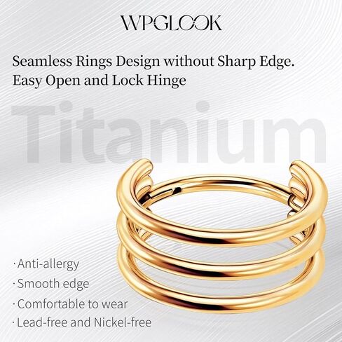 G23 Titanium مزدوج/ثنائي محارة محارة مجوهرات: حلقات طوق الأنف 16G in Kuwait