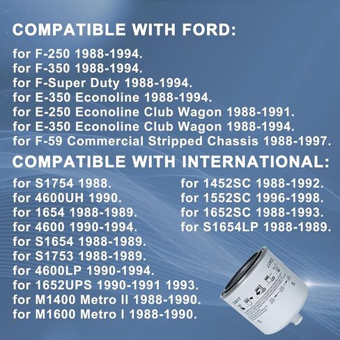 Sztjaye تدور على مرشح فاصل مياه الوقود 33417 FIT for Ford E-250 E-350 F-59 F-25 in Saudi Arabia