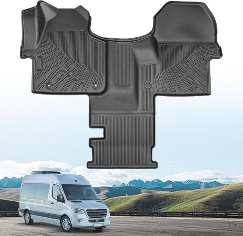 Floor Mats for Mercedes Benz Sprinter 2500/3500 2019-2025 with 1st Row Bucket Seats, All-Weather Front Row Set TPE Rubber Floor Liners, Driver & Passenger Accessories Heavy Duty Black Car Mats in Saudi Arabia