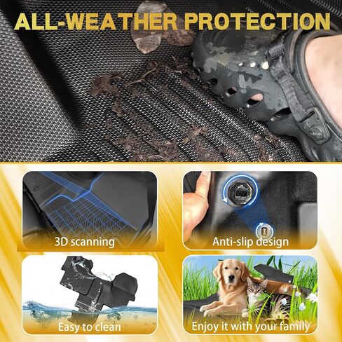 Floor Mats for Mercedes Benz Sprinter 2500/3500 2019-2025 with 1st Row Bucket Seats, All-Weather Front Row Set TPE Rubber Floor Liners, Driver & Passenger Accessories Heavy Duty Black Car Mats in Saudi Arabia