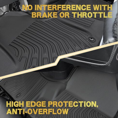 Floor Mats for Mercedes Benz Sprinter 2500/3500 2019-2025 with 1st Row Bucket Seats, All-Weather Front Row Set TPE Rubber Floor Liners, Driver & Passenger Accessories Heavy Duty Black Car Mats in Saudi Arabia