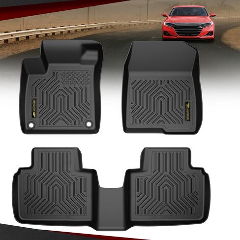 Cheda TPE Floor Mats Pargs Parners All-Weather Protection متوافقة مع Toyota Tundra Double Cab Pickup 2007-2011/Fits Toyota Tundra Crawmax Cab Bickup 2007-2011 Front & 2nd 3pcs in Kuwait