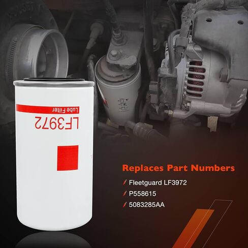 مرشح الزيت LF3972 متوافق مع Cummins ISB 6.7 ، 6BT 5.9 ، ISV5.0 ، L6 ، OHV GAS DIESEL in Saudi Arabia