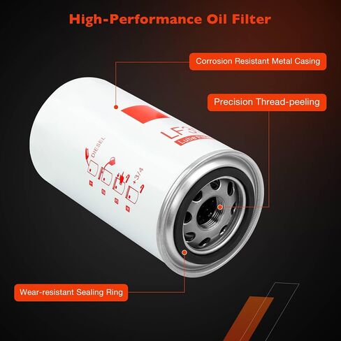 مرشح الزيت LF3972 متوافق مع Cummins ISB 6.7 ، 6BT 5.9 ، ISV5.0 ، L6 ، OHV GAS DIESEL in Saudi Arabia