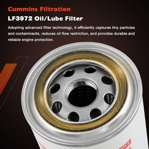 مرشح الزيت LF3972 متوافق مع Cummins ISB 6.7 ، 6BT 5.9 ، ISV5.0 ، L6 ، OHV GAS DIESEL in Saudi Arabia