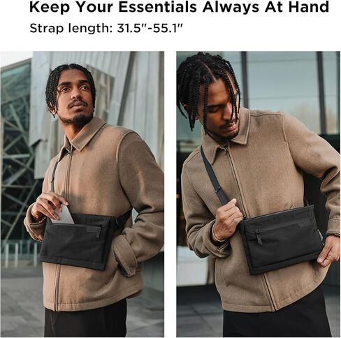 ALPAKA Zip Pouch Max V2 - Black Axoflux 210D Water-resistant Fabric, Front Zip Pocket, Weatherproof Zipper - Men Sling Bag fits iPad Mini, iPhone Pro Max, Passport Holder for Family Travel (Green) in Kuwait