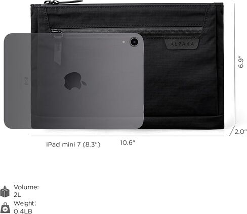 ALPAKA Zip Pouch Max V2 - Black Axoflux 210D Water-resistant Fabric, Front Zip Pocket, Weatherproof Zipper - Men Sling Bag fits iPad Mini, iPhone Pro Max, Passport Holder for Family Travel (Green) in Kuwait
