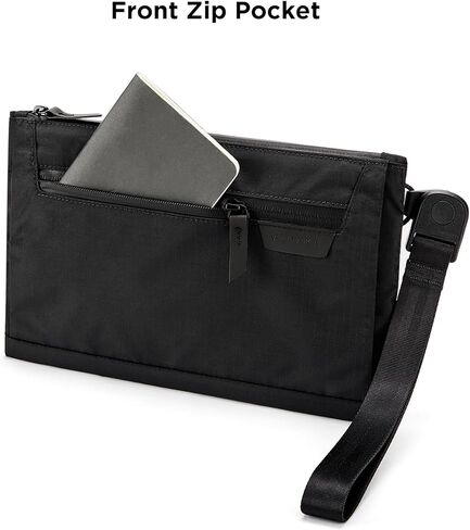 ALPAKA Zip Pouch Max V2 - Black Axoflux 210D Water-resistant Fabric, Front Zip Pocket, Weatherproof Zipper - Men Sling Bag fits iPad Mini, iPhone Pro Max, Passport Holder for Family Travel (Green) in Kuwait