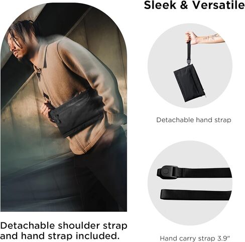 ALPAKA Zip Pouch Max V2 - Black Axoflux 210D Water-resistant Fabric, Front Zip Pocket, Weatherproof Zipper - Men Sling Bag fits iPad Mini, iPhone Pro Max, Passport Holder for Family Travel (Green) in Kuwait