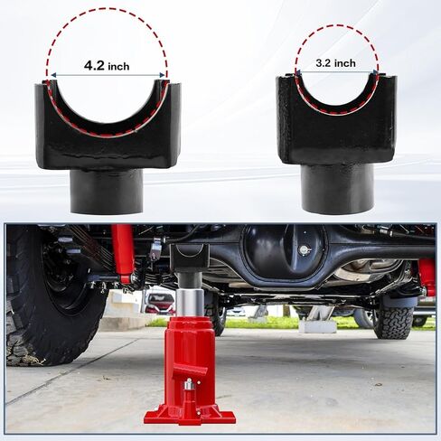Bottle Jack Adapter, Bottle Jack Axle Adapter | Jack Axle Adapter Lifting Saddle for 2Inch and 3Inch Axle Tub for Bottle Jack Accessories (Black) in Kuwait