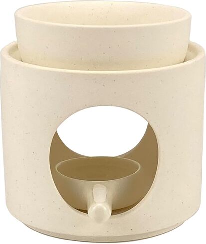 Ceramic Fragrance lamp with Tea Light Holder,Wax Melt Warmer Candle Tealight Ceramic Wax Burner,Frosted Material (White) in Saudi Arabia
