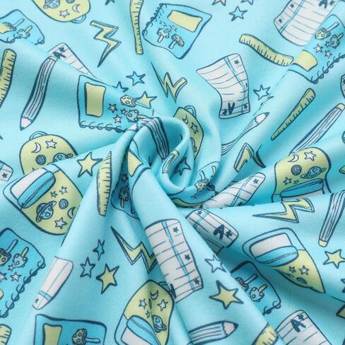 ODASDO Boys Back to School Outfit Pencil Printed Short Sleeve T-shirt Tops and Shorts Set Kids Preschool Kindergarten Clothes in Saudi Arabia