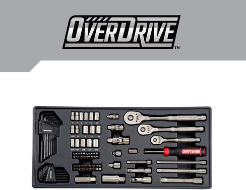 مجموعة أدوات ميكانيكا Craftsman Overdrive 284 قطعة ، مجموعة SAE/Metric القياسية ، مع علبة صلبة (CMMT99284) in Saudi Arabia