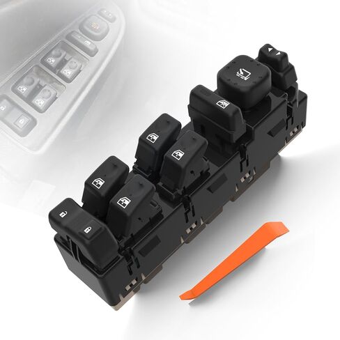مفتاح نافذة سائق سائق Master Power متوافق مع Chevy Silverado Avalanche Suburban Tahoe GMC Sierra Yukon & Cadillac Escalade DWS-220 2003-2007 15883323 in Kuwait