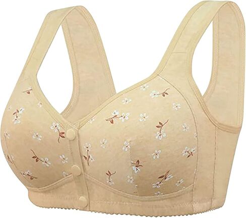 Daisy Bras للنساء الأكبر سناً الإغلاق الأمامي للقطن مريح صدرية بالإضافة إلى الحجم الأمامي الصدرية in Kuwait