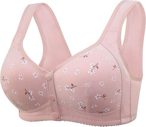 Daisy Bras للنساء الأكبر سناً الإغلاق الأمامي للقطن مريح صدرية بالإضافة إلى الحجم الأمامي الصدرية in Kuwait